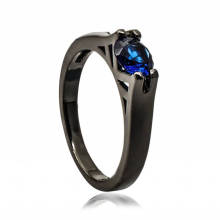 Conception noire argentée à la mode d&#39;anneau d&#39;approvisionnement de bijoux de cuivre pour des hommes